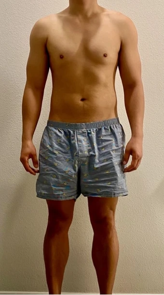 Face-cropped client progress photo, after.